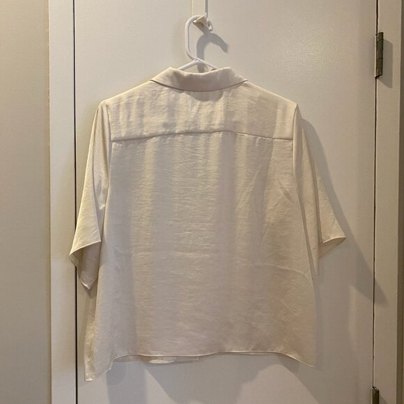 Aritzia Wilfred Beso Shirt | Light Birch | White | Size L - Picture 2 of 3